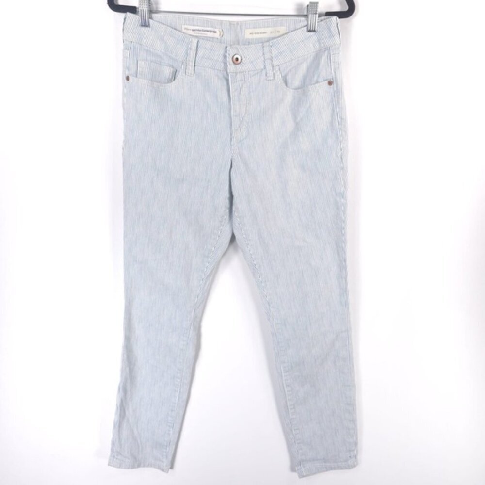 Pilcro & Letterpress ANTHROPOLOGIE MID-RISE Skinny Jeans Pants Striped Size 29